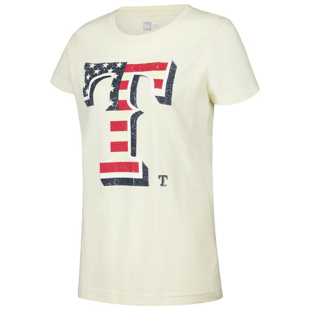 Texas Rangers Women's Vintage T-Shirt - Cream | New Era