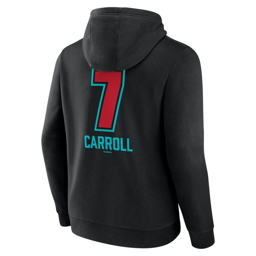 Corbin Carroll Arizona Diamondbacks Name & Number Fastball Pullover Hoodie - Black