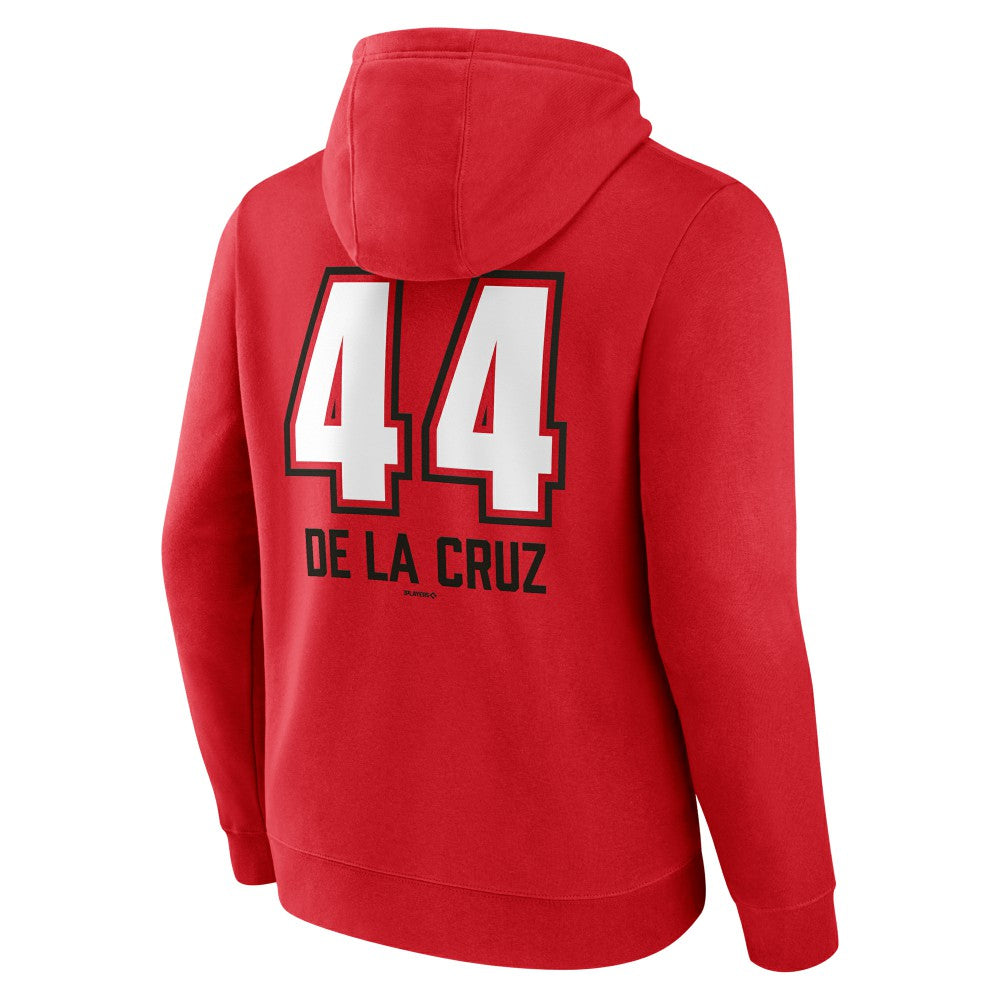 Elly De La Cruz Cincinnati Reds Name & Number Fastball Pullover Hoodie - Red