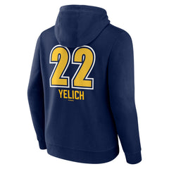Christian Yelich Milwaukee Brewers Name & Number Fastball Pullover Hoodie - Navy