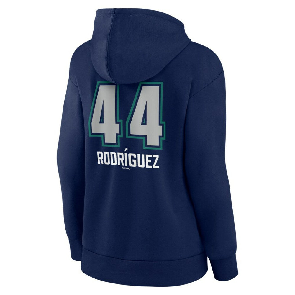 Julio Rodríguez Seattle Mariners Women's Name & Number Fastball Pullover Hoodie - Navy