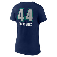 Julio Rodríguez Seattle Mariners Women's Name & Number Fastball V-Neck T-Shirt - Navy
