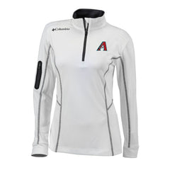 Arizona Diamondbacks Women's Omni-Wick Shotgun Quarter-Zip Pullover Top - White | Columbia