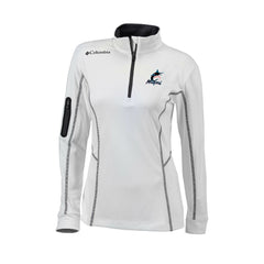 Miami Marlins Women's Omni-Wick Shotgun Quarter-Zip Pullover Top - White | Columbia