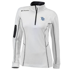 Tampa Bay Rays Women's Omni-Wick Shotgun Quarter-Zip Pullover Top - White | Columbia