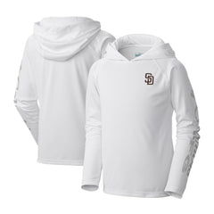 San Diego Padres Youth Terminal Tackle Long Sleeve Hoodie T-Shirt - White | Columbia
