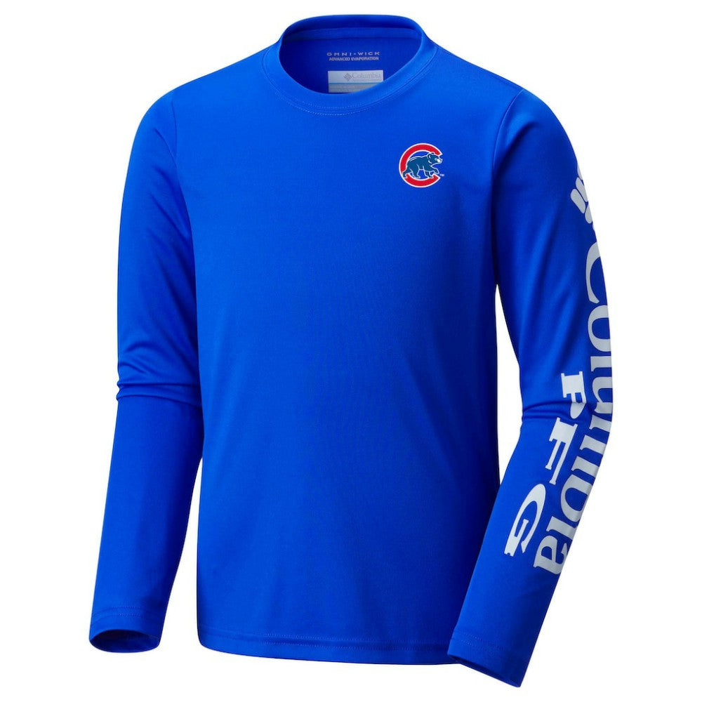 Chicago Cubs Youth Terminal Tackle Long Sleeve T-Shirt - Royal | Columbia