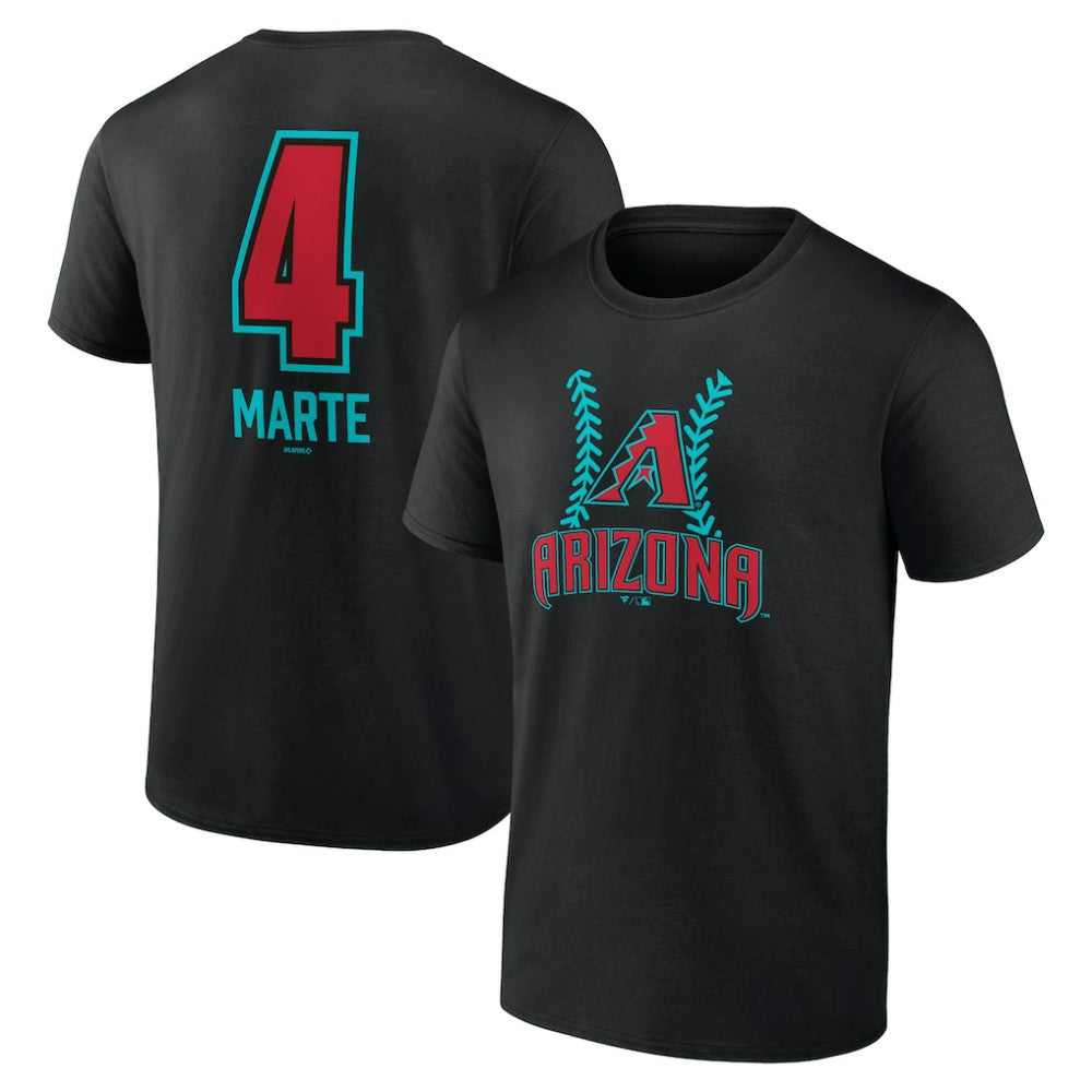 Ketel Marte Arizona Diamondbacks Name & Number Fastball T-Shirt - Black