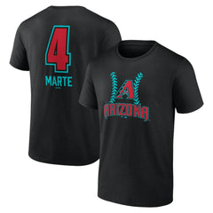 Ketel Marte Arizona Diamondbacks Name & Number Fastball T-Shirt - Black