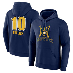 Sal Frelick Milwaukee Brewers Name & Number Fastball Pullover Hoodie - Navy