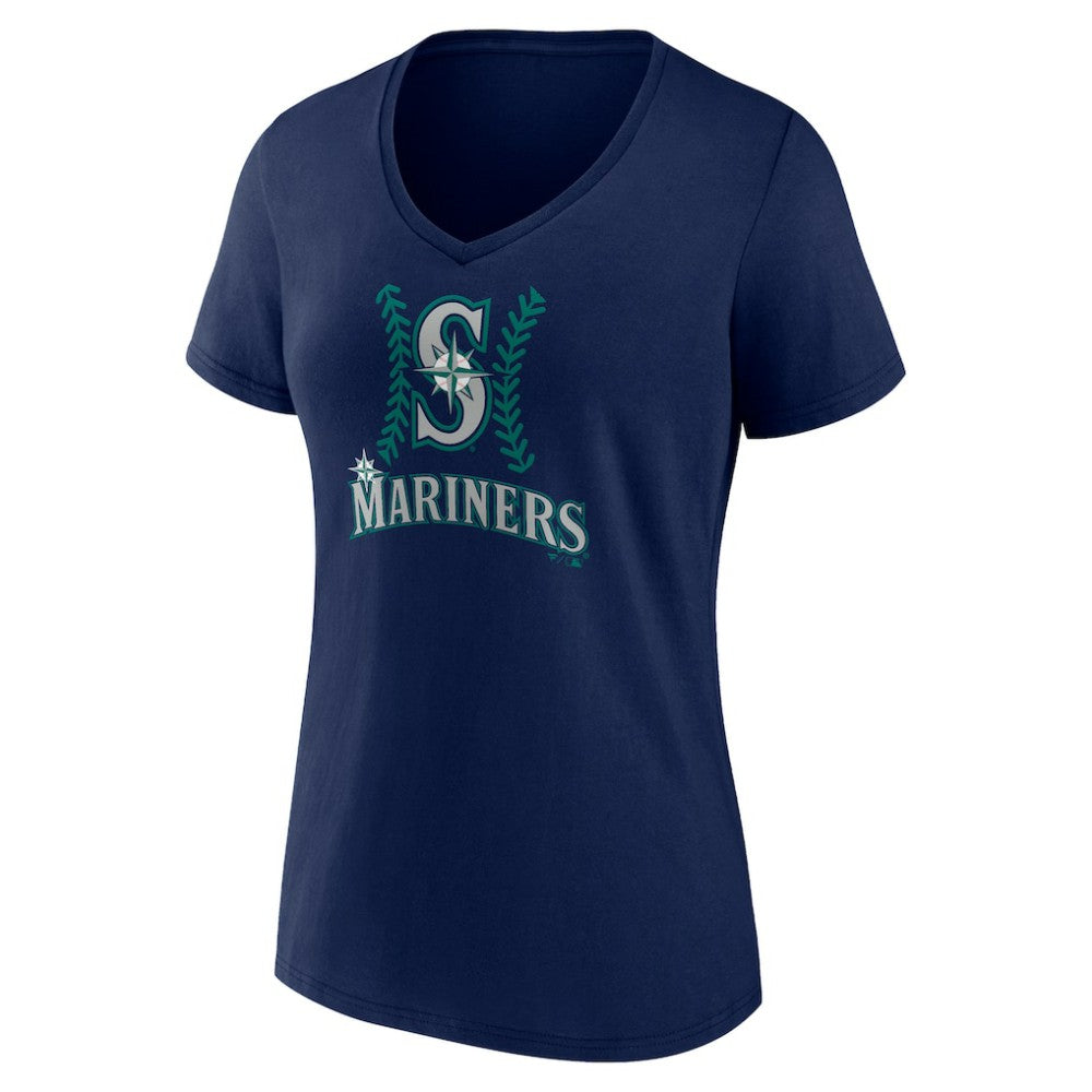 Cal Raleigh Seattle Mariners Women's Name & Number Fastball V-Neck T-Shirt - Navy