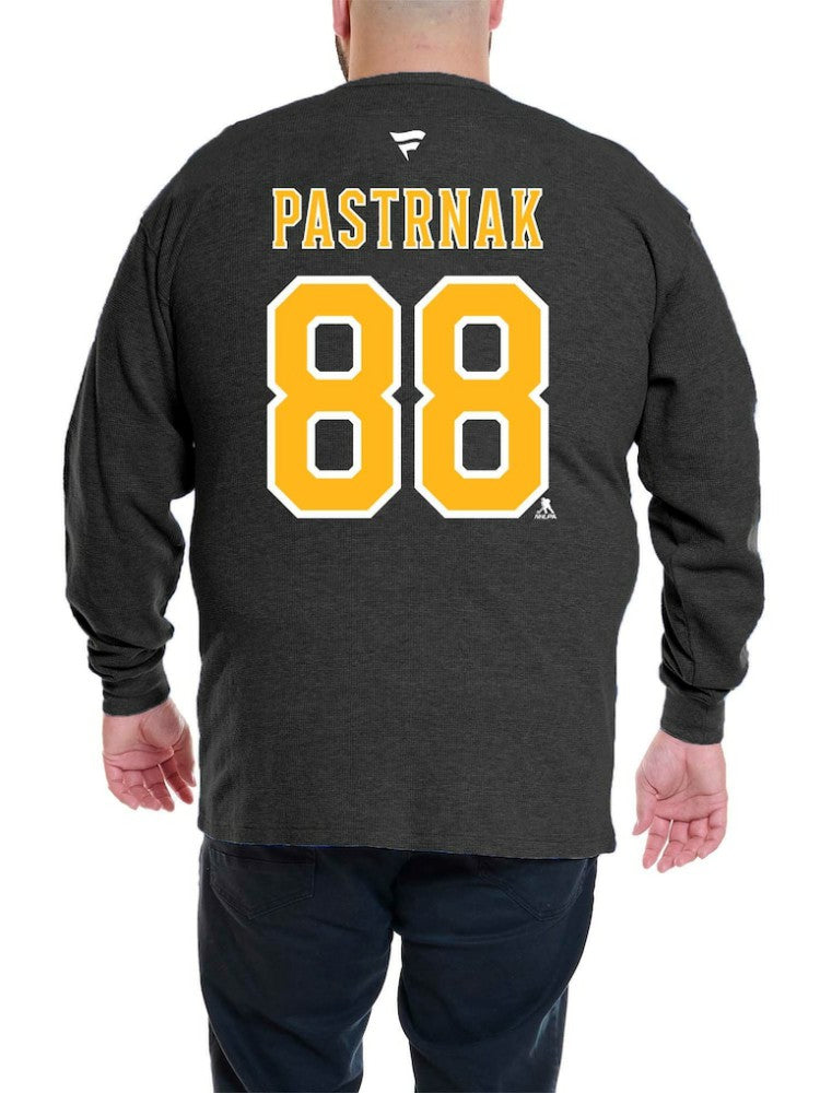 David Pastrnak Boston Bruins Profile Big & Tall Name & Number Thermal Pullover Sweatshirt