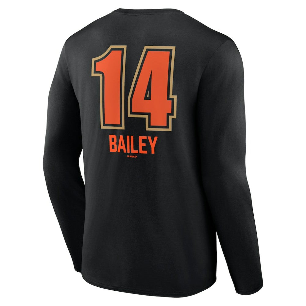 Patrick Bailey San Francisco Giants Name & Number Fastball Long Sleeve T-Shirt - Black