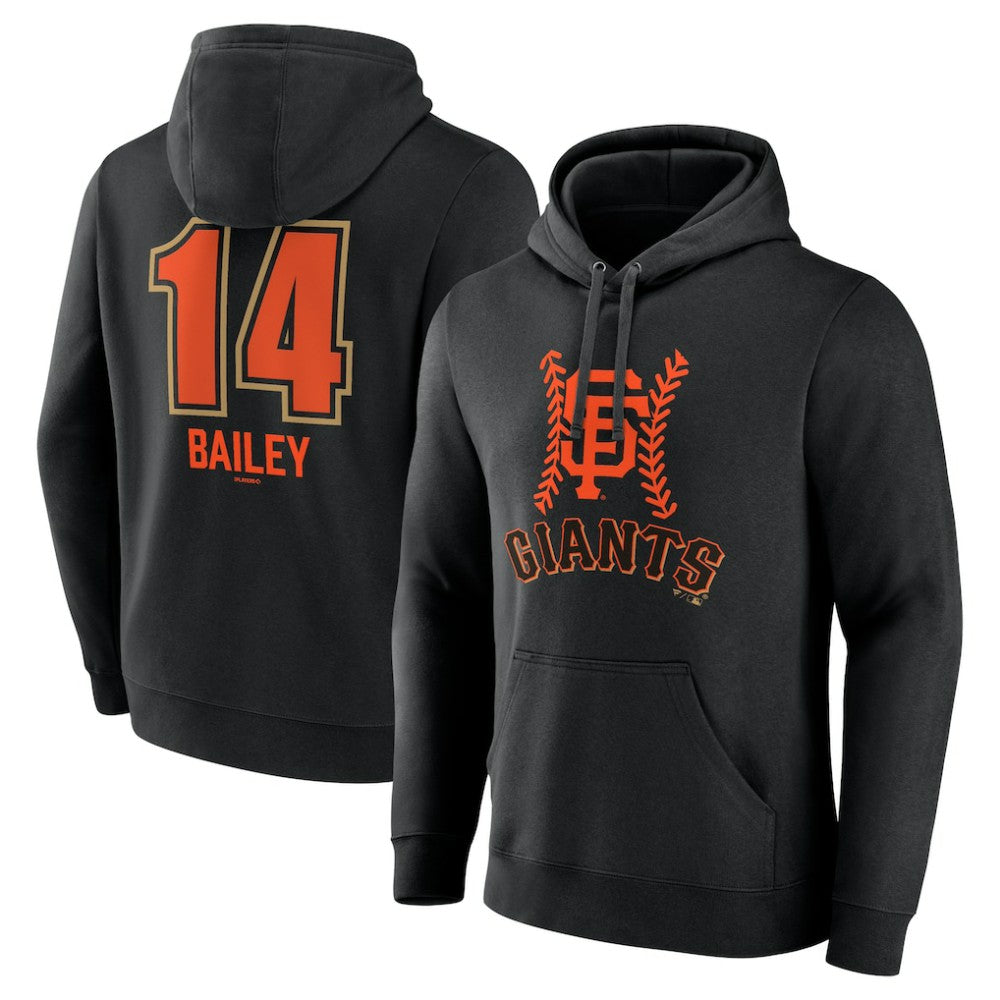 Patrick Bailey San Francisco Giants Name & Number Fastball Pullover Hoodie - Black