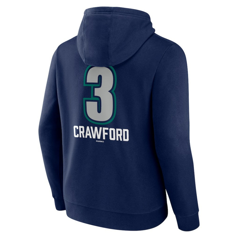 J.P. Crawford Seattle Mariners Name & Number Fastball Pullover Hoodie - Navy