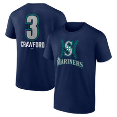 J.P. Crawford Seattle Mariners Name & Number Fastball T-Shirt - Navy