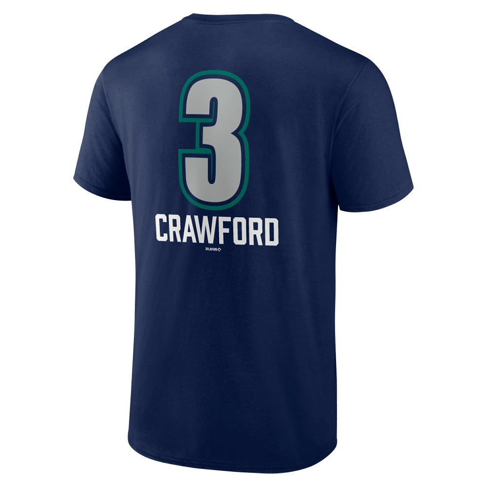 J.P. Crawford Seattle Mariners Name & Number Fastball T-Shirt - Navy