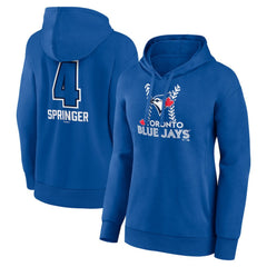 George Springer Toronto Blue Jays Women's Name & Number Fastball Pullover Hoodie - Royal