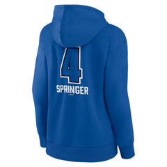 George Springer Toronto Blue Jays Women's Name & Number Fastball Pullover Hoodie - Royal