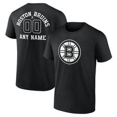 Boston Bruins Personalized Name & Number Monochrome T-Shirt