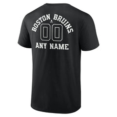 Boston Bruins Personalized Name & Number Monochrome T-Shirt