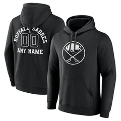 Buffalo Sabres Personalized Name & Number Monochrome Pullover Hoodie