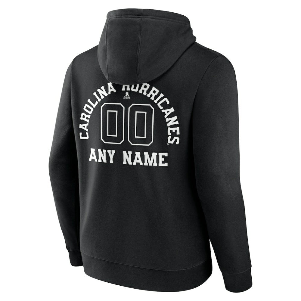 Carolina Hurricanes Personalized Name & Number Monochrome Pullover Hoodie