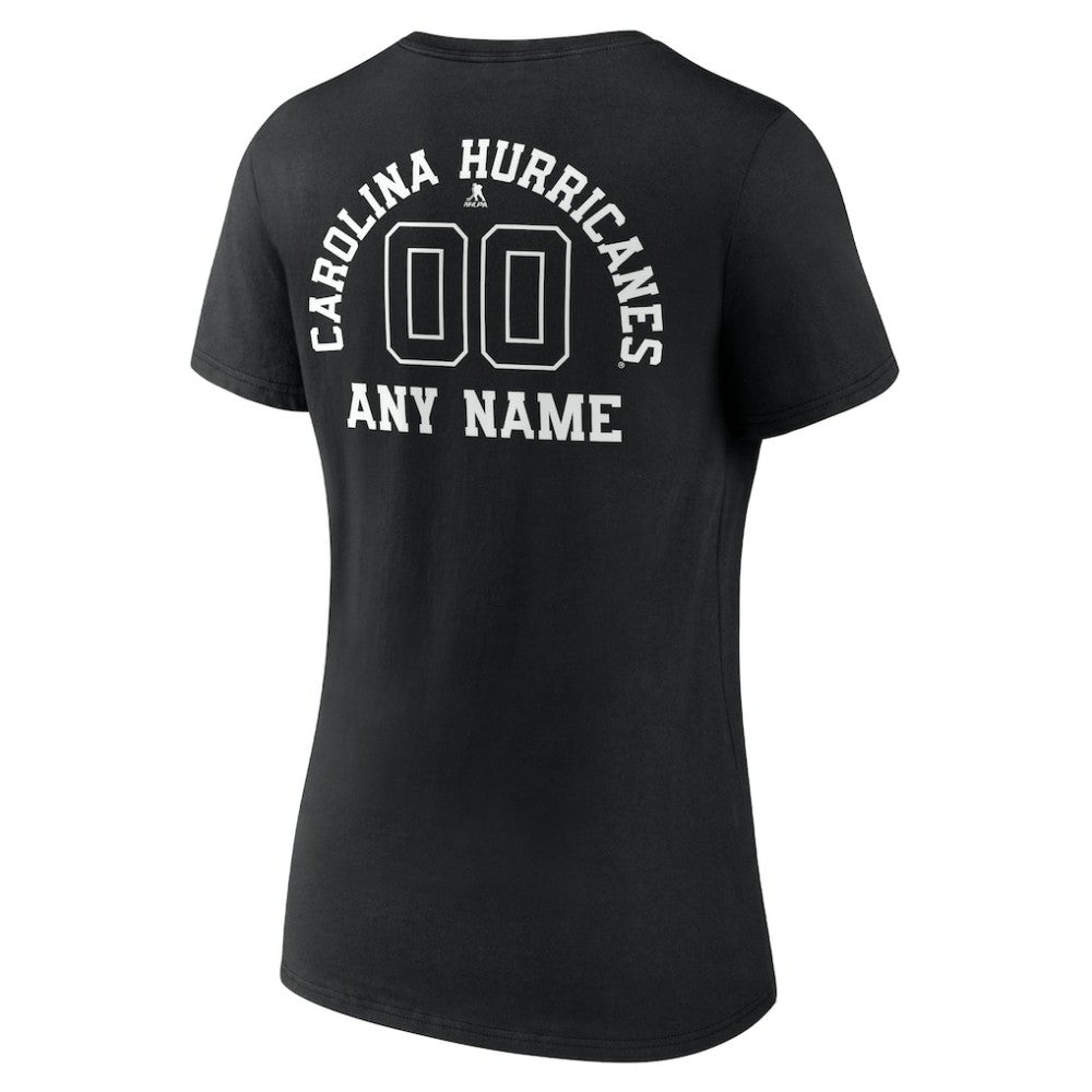 Carolina Hurricanes Women's Personalized Name & Number Monochrome V-Neck T-Shirt