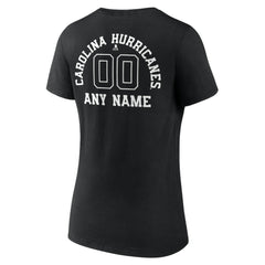 Carolina Hurricanes Women's Personalized Name & Number Monochrome V-Neck T-Shirt