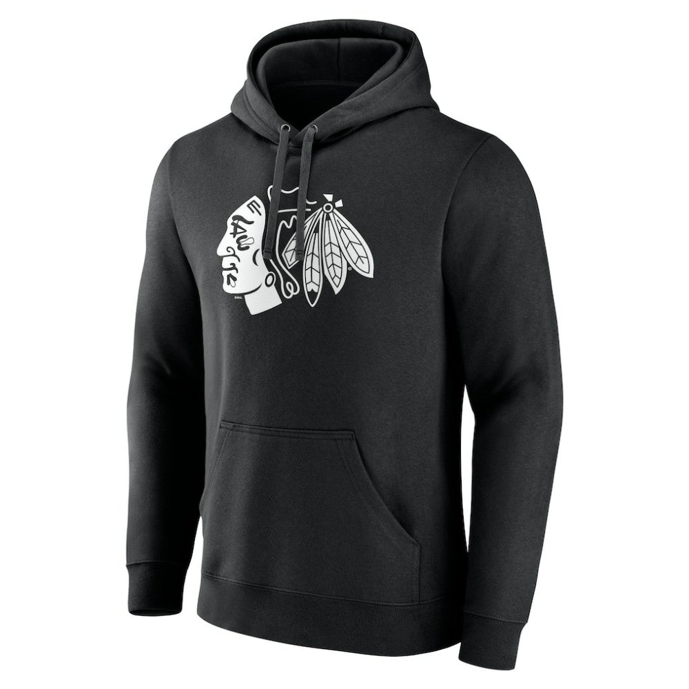 Chicago Blackhawks Personalized Name & Number Monochrome Pullover Hoodie