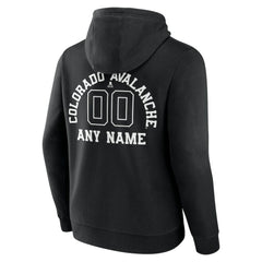 Colorado Avalanche Personalized Name & Number Monochrome Pullover Hoodie