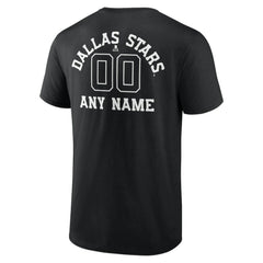 Dallas Stars Personalized Name & Number Monochrome T-Shirt