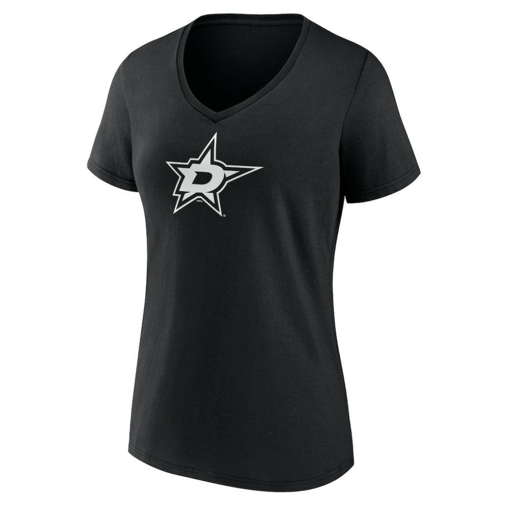Dallas Stars Women's Personalized Name & Number Monochrome V-Neck T-Shirt