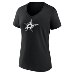 Dallas Stars Women's Personalized Name & Number Monochrome V-Neck T-Shirt