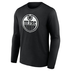 Edmonton Oilers Personalized Name & Number Monochrome Long Sleeve T-Shirt