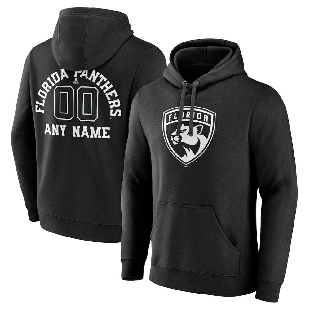 Florida Panthers Personalized Name & Number Monochrome Pullover Hoodie