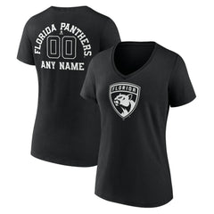 Florida Panthers Women's Personalized Name & Number Monochrome V-Neck T-Shirt