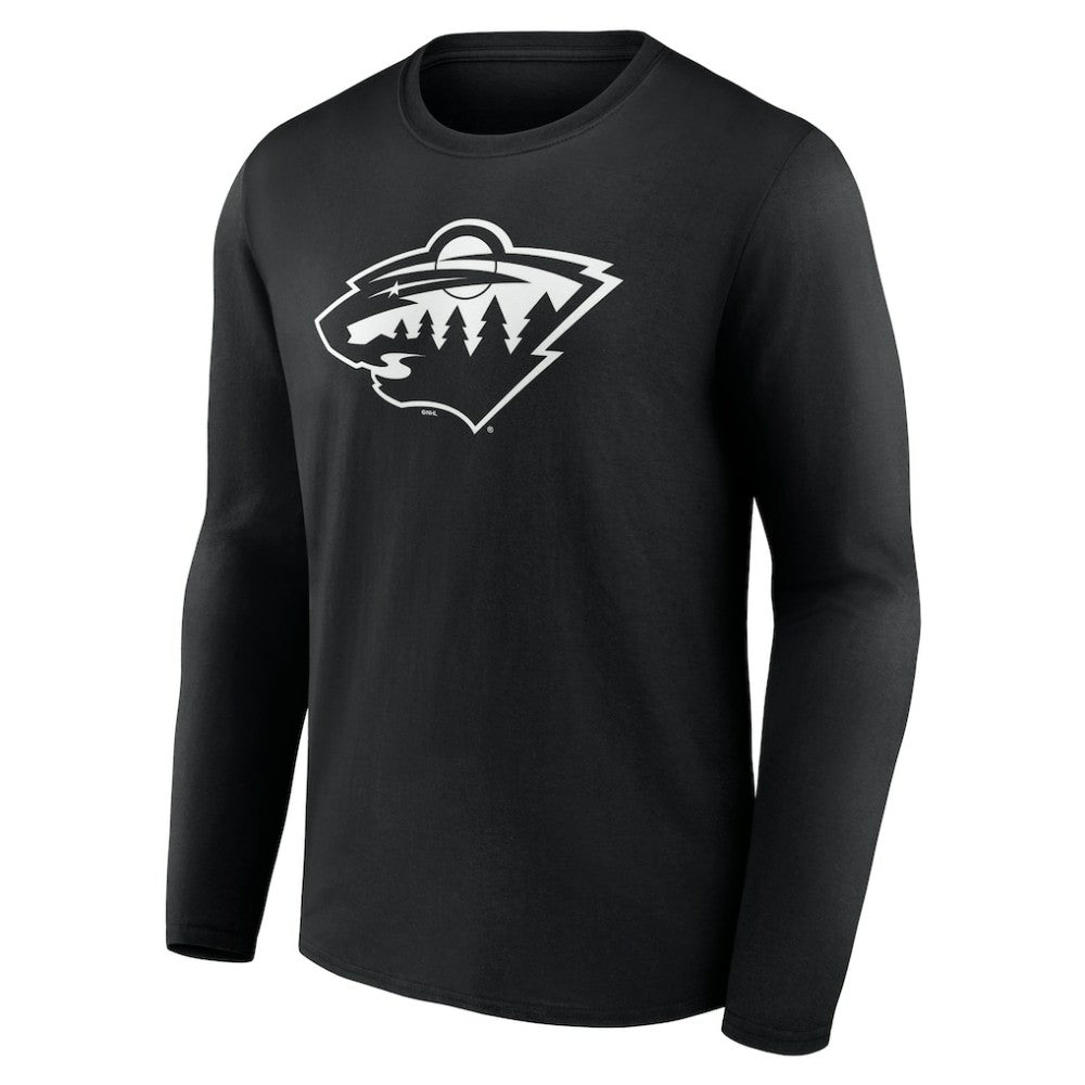 Minnesota Wild Personalized Name & Number Monochrome Long Sleeve T-Shirt