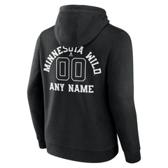 Minnesota Wild Personalized Name & Number Monochrome Pullover Hoodie