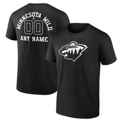 Minnesota Wild Personalized Name & Number Monochrome T-Shirt