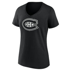 Montreal Canadiens Women's Personalized Name & Number Monochrome V-Neck T-Shirt