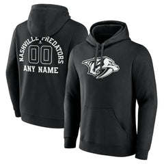 Nashville Predators Personalized Name & Number Monochrome Pullover Hoodie