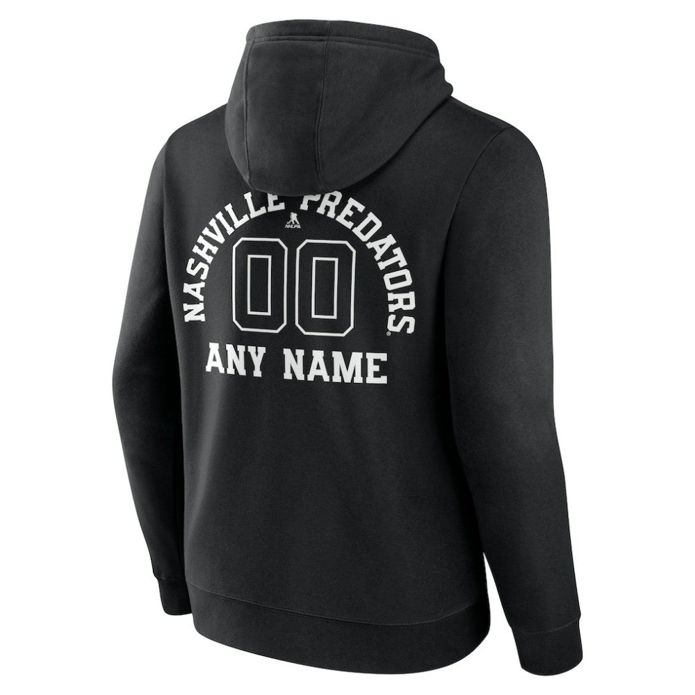 Nashville Predators Personalized Name & Number Monochrome Pullover Hoodie