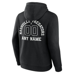 Nashville Predators Personalized Name & Number Monochrome Pullover Hoodie