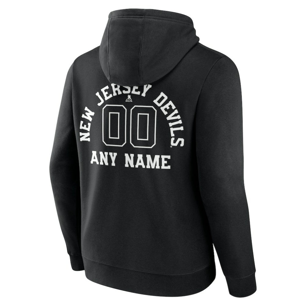New Jersey Devils Personalized Name & Number Monochrome Pullover Hoodie