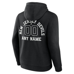 New Jersey Devils Personalized Name & Number Monochrome Pullover Hoodie