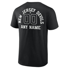 New Jersey Devils Personalized Name & Number Monochrome T-Shirt