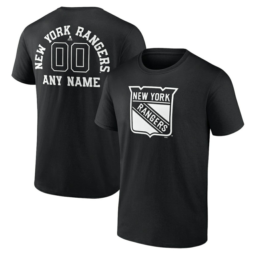 New York Rangers Personalized Name & Number Monochrome T-Shirt