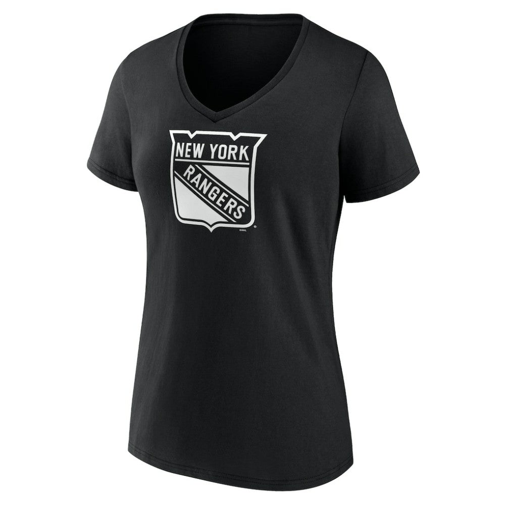 New York Rangers Women's Personalized Name & Number Monochrome V-Neck T-Shirt