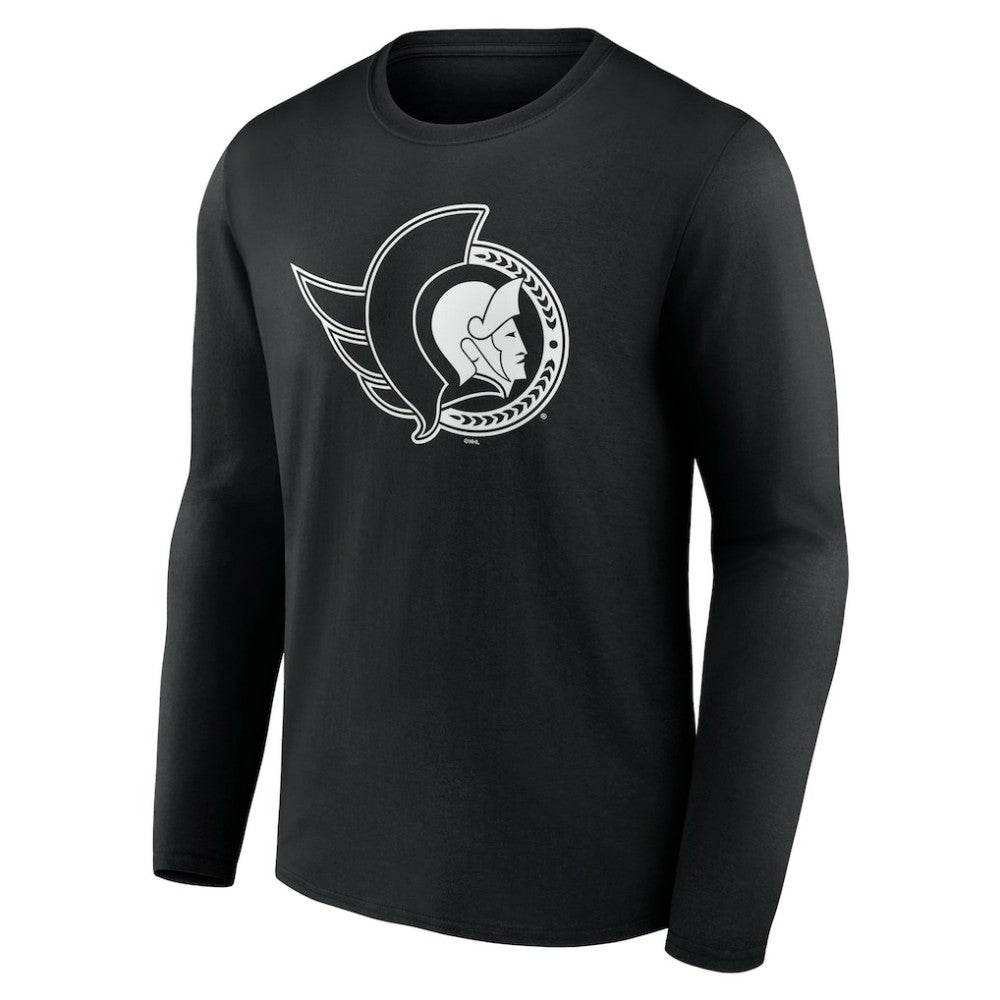 Ottawa Senators Personalized Name & Number Monochrome Long Sleeve T-Shirt